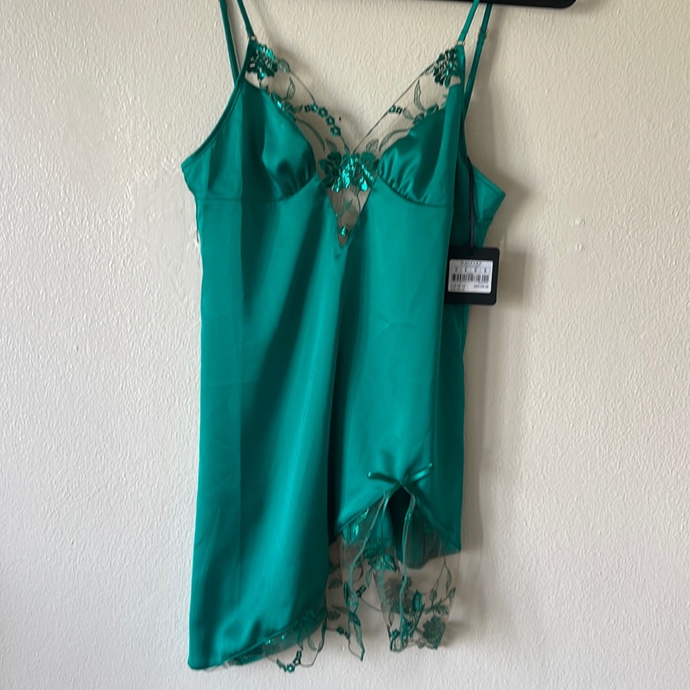 Honey Birdette Whitney Chemise Emerald Green size small